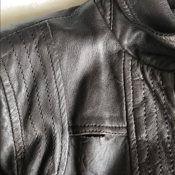 Espresso Brown Leather Jacket - Picture 6 of 8